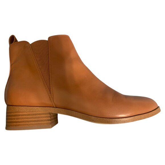 J Crew Factory Brown Rory Leather Heeled Boots - Women's Size 8 - Picture 4 of 5